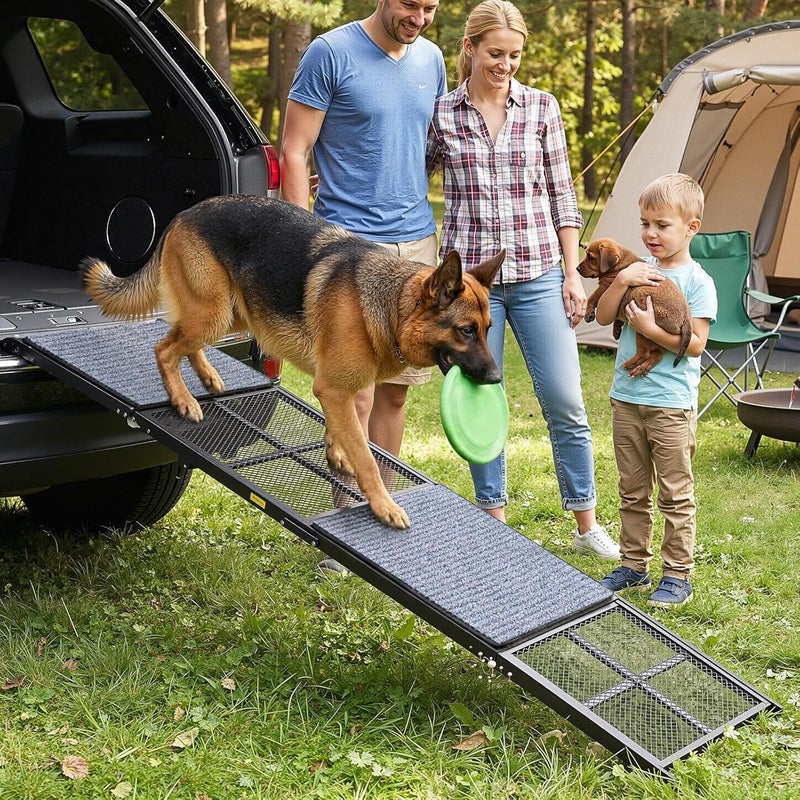 DoCred Dog Ramp for Car, 76" L x 20" W Dog Ramps for Large Dogs, Extra Wide Pet Ramp with Non-Slip Surface for Medium & Large Dogs to Get in Car, SUV & Truck, Supports Up to 350 Lbs - Image 5